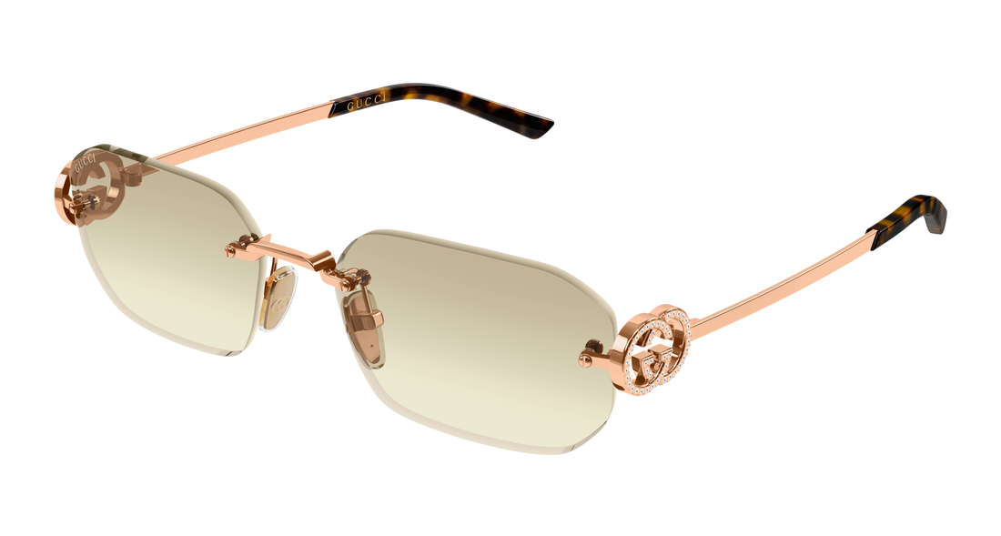 Solglasögon gucci gg2228s 004 dorado rectangular / squared femenino storlek 57mm - Huvudvy