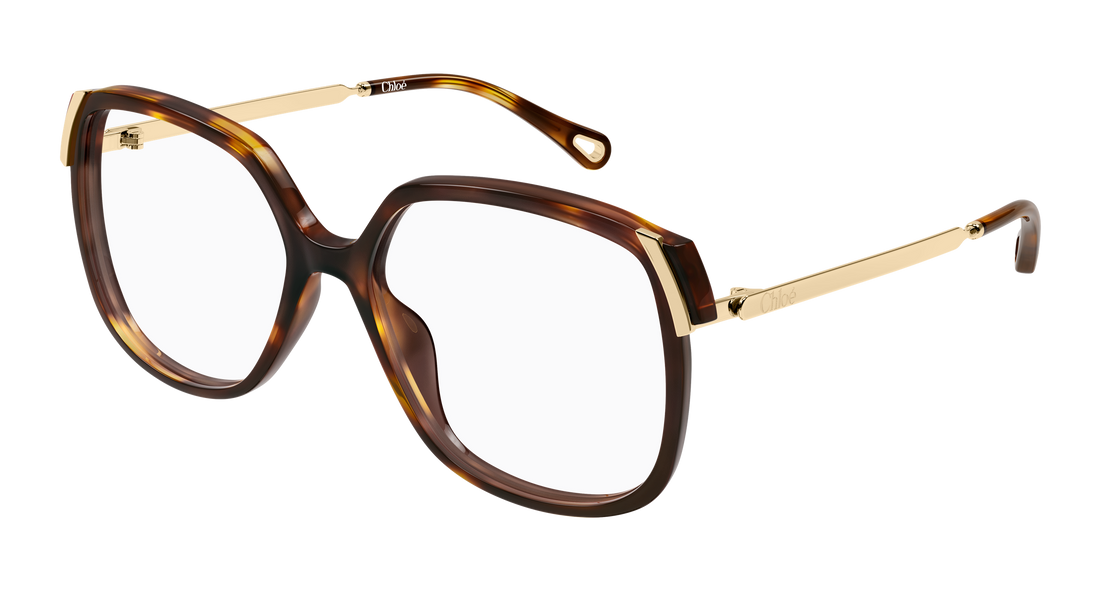 Briller chloé ch0287o 010 havana rectangular / squared femenino størrelse 56mm - Hovedvisning
