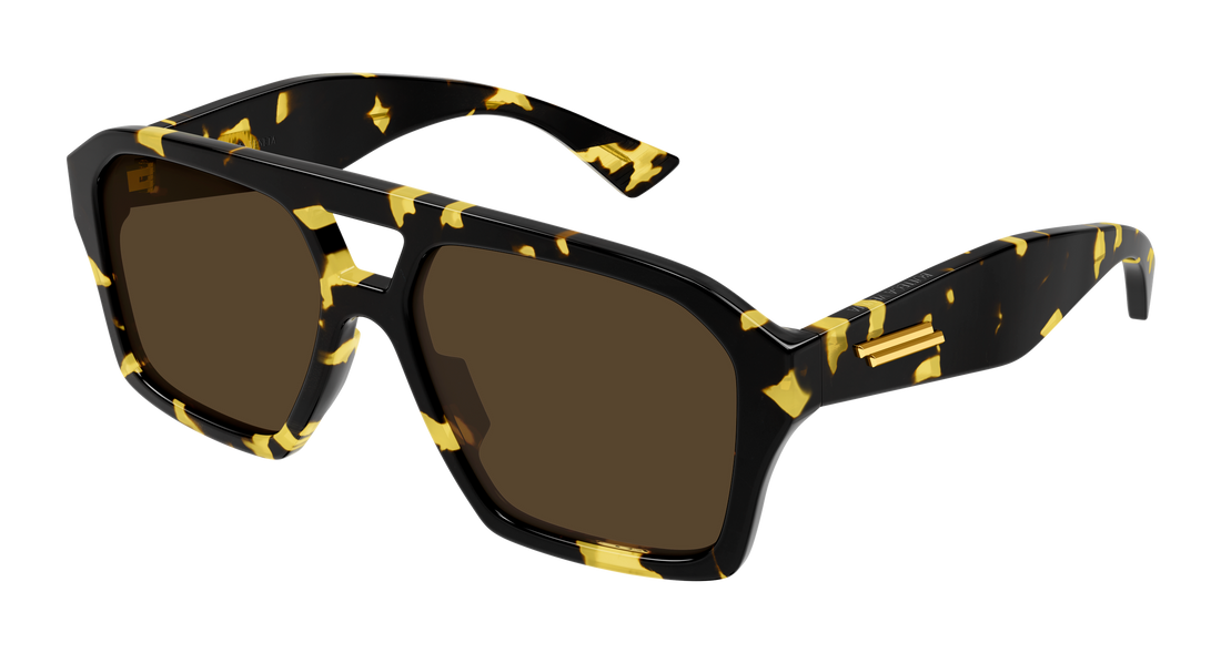 Óculos de sol bottega veneta bv1501s 002 havana rectangular / squared unisex tamanho 56mm - Vista principal
