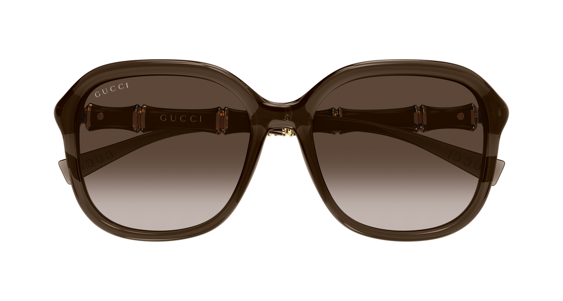 Lunettes de soleil gucci gg2061sa 003 marron rectangular / squared femenino taille 55mm - Vue détaillée