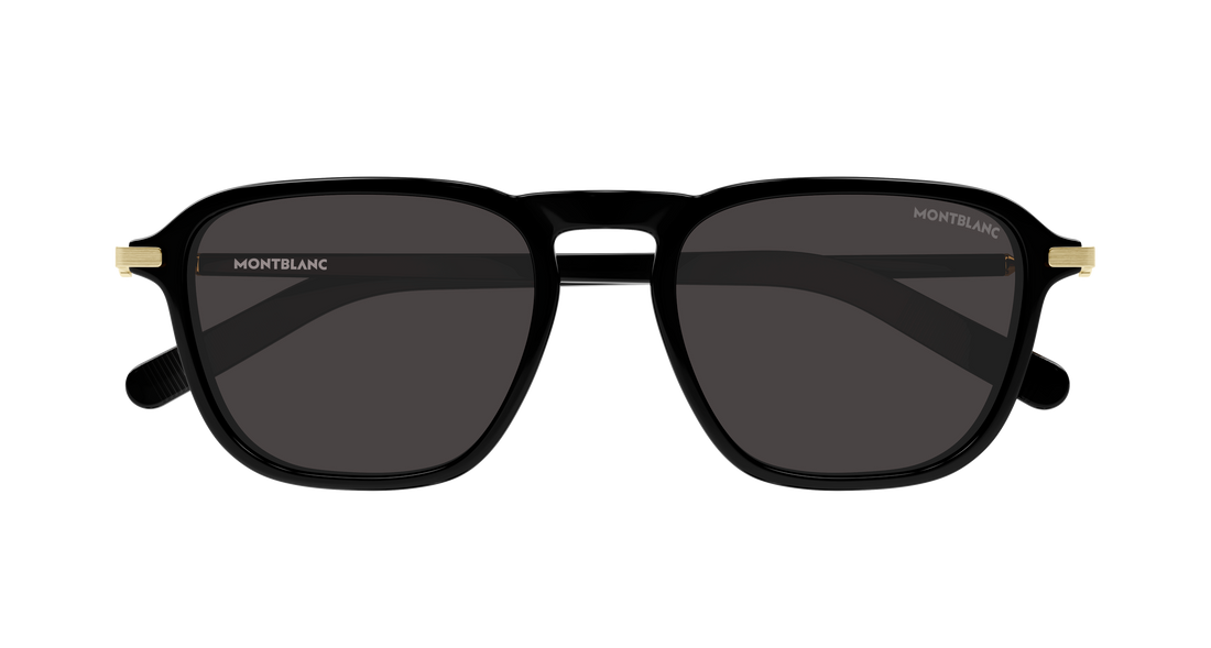 Occhiali da sole montblanc mb0498s 001 negro pilot/navigator masculino taglia 52mm - Vista dettagliata