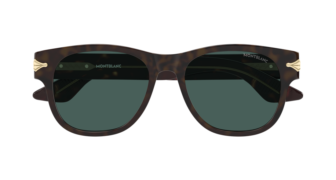 Lunettes de soleil montblanc mb0478s 002 havana rectangular / squared masculino taille 54mm - Vue détaillée