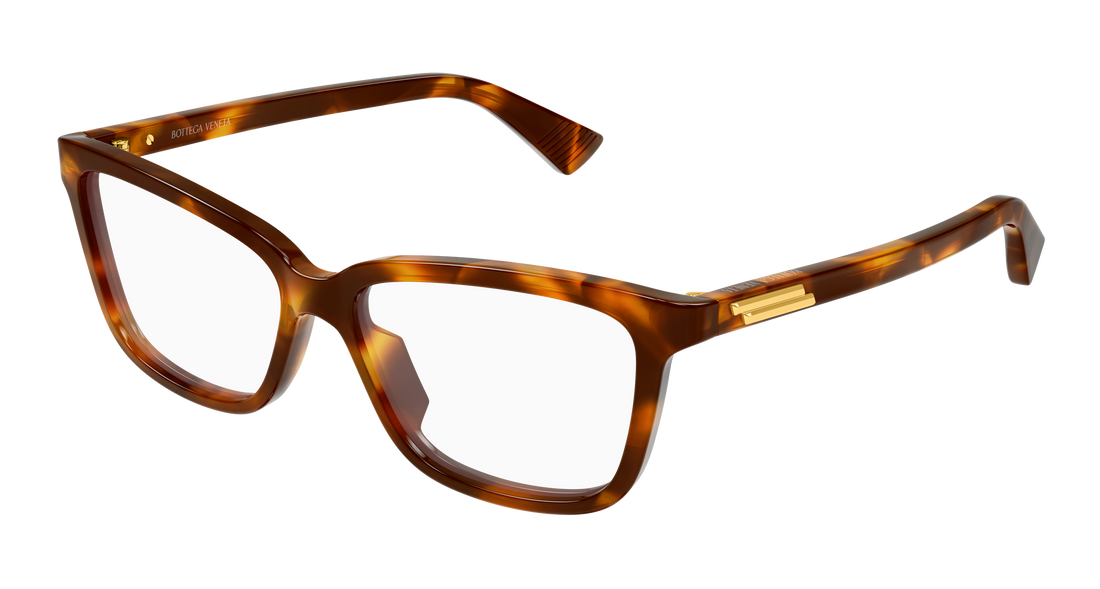 Óculos graduados bottega veneta bv1499o 002 havana cat eye femenino tamanho 52mm - Vista principal