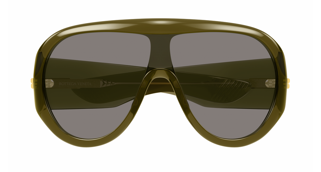 Sunglasses bottega veneta bv1345s 006 verde mask unisex size 99mm - Detailed view