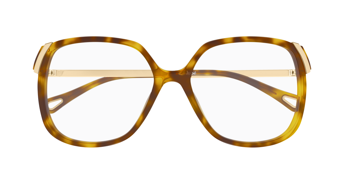 Lunettes de vue chloé ch0287o 008 havana rectangular / squared femenino taille 54mm - Vue détaillée