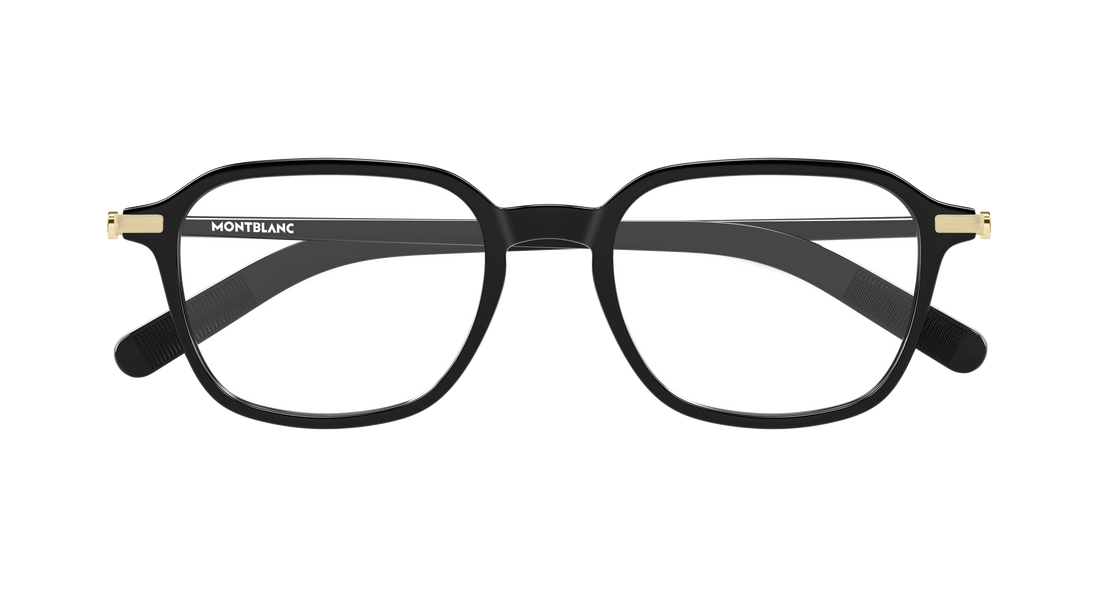 Óculos graduados montblanc mb0462o 001 negro rectangular / squared masculino tamanho 51mm - Vista de detalhe