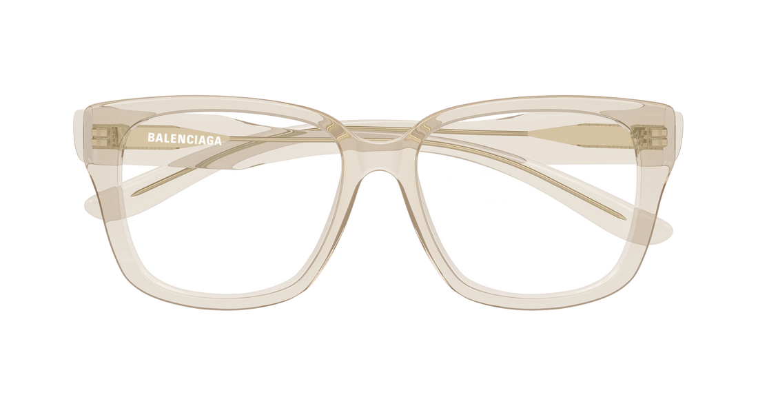 Óculos graduados balenciaga bb0513o 003 beige rectangular / squared femenino tamanho 55mm - Vista de detalhe