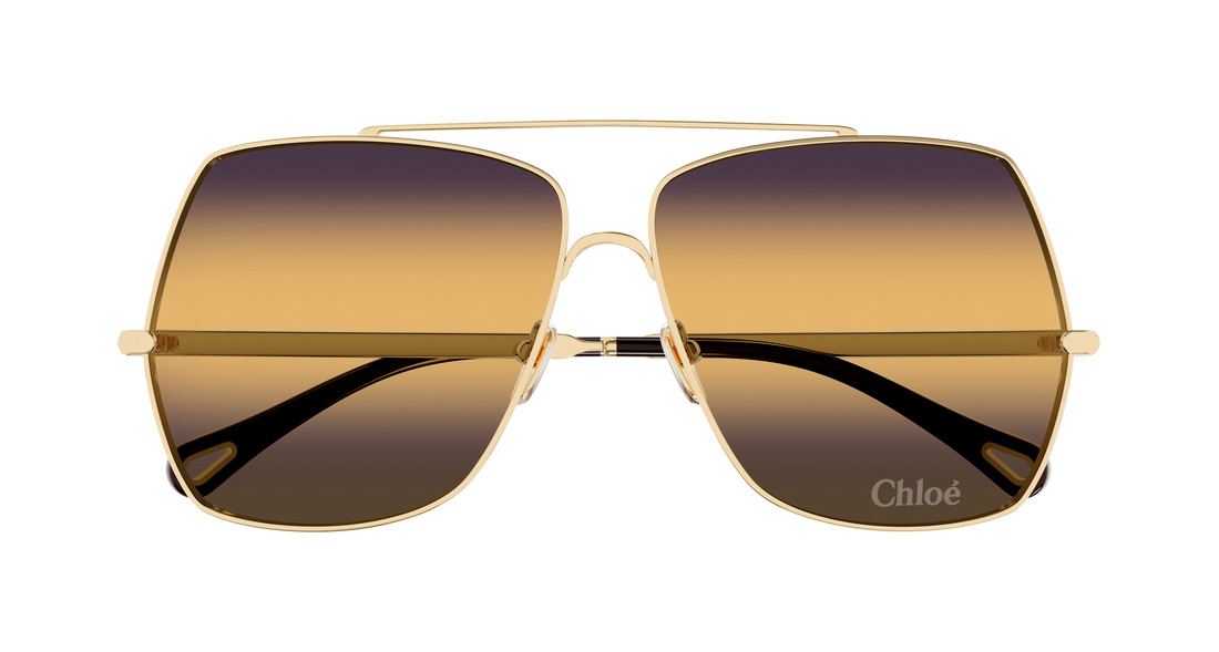 Solbriller chloé ch0278s 008 dorado rectangular / squared femenino størrelse 62mm - Detaljeret visning