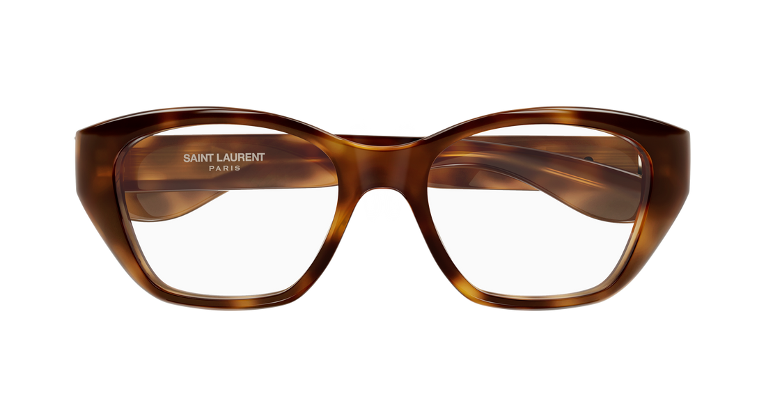 Óculos graduados saint laurent sl 924 002 havana cat eye femenino tamanho 52mm - Vista de detalhe