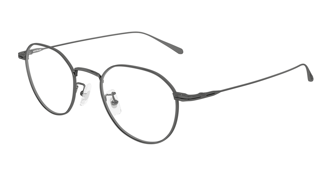 Óculos graduados montblanc mb0476oa 003 plateado geometrical/directional masculino tamanho 49mm - Vista principal