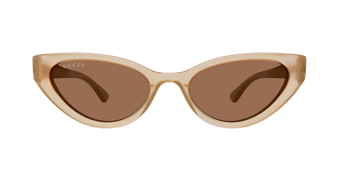 Solbriller gucci gg2194s 003 beige cat eye femenino størrelse 52mm - Detaljeret visning