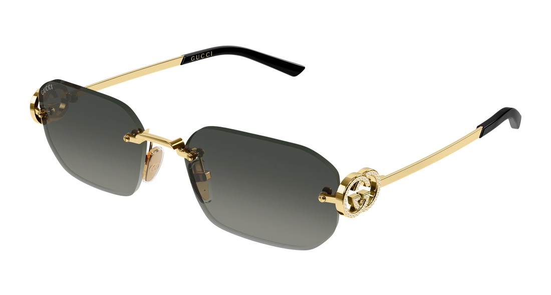 Solglasögon gucci gg2228s 002 dorado rectangular / squared femenino storlek 57mm - Huvudvy