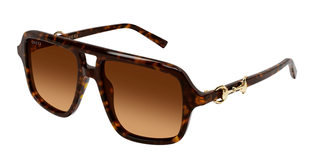 Óculos de sol gucci gg2052s 008 havana pilot/navigator femenino tamanho 55mm - Vista principal