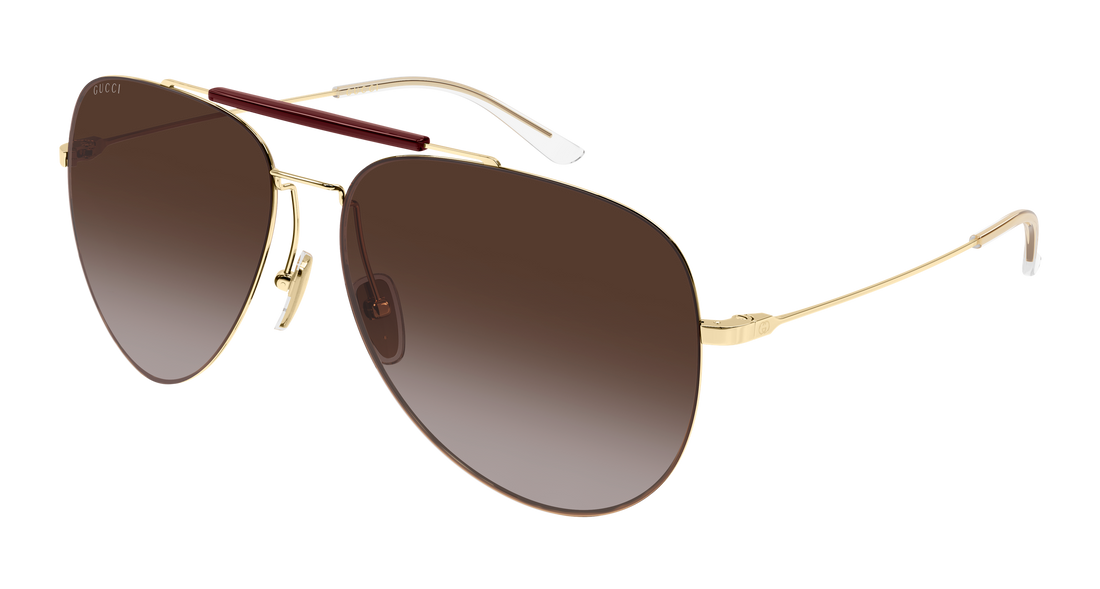 Óculos de sol gucci gg2255s 003 dorado pilot/navigator masculino tamanho 60mm - Vista principal