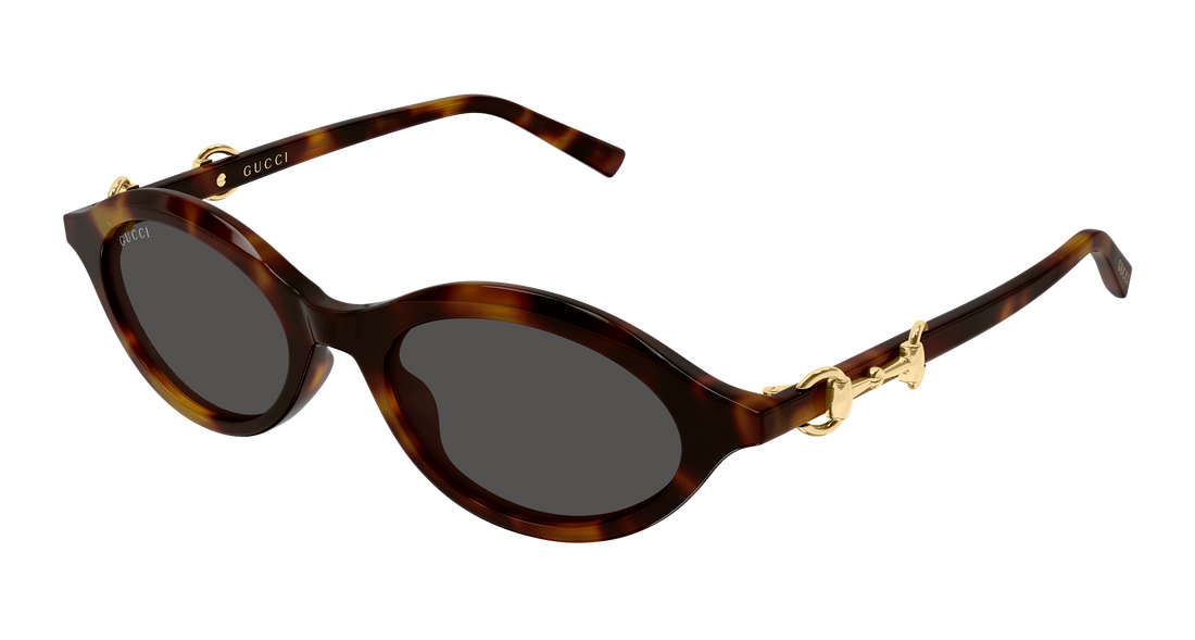 Óculos de sol gucci gg2215s 003 havana round/oval/panthos femenino tamanho 51mm - Vista principal