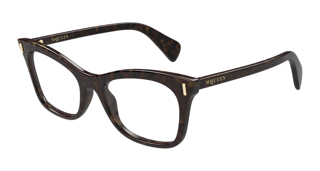 Brillen alexander mcqueen am0552o 002 havana cat eye femenino größe 53mm - Hauptansicht