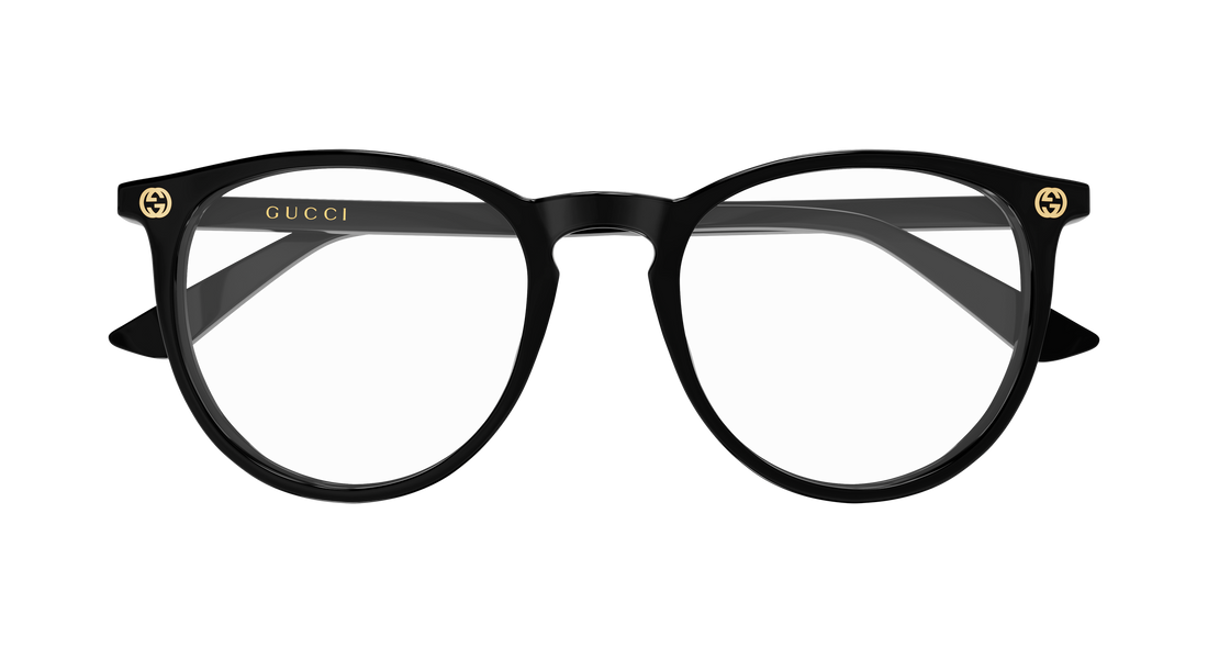 Occhiali da vista gucci gg0027o 015 negro round/oval/panthos femenino taglia 52mm - Vista dettagliata