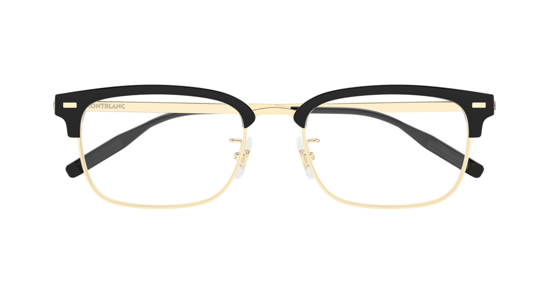 Prescription glasses montblanc mb0493oj 001 dorado rectangular / squared masculino size 55mm - Detailed view