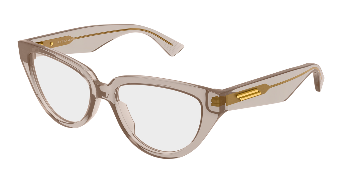 Óculos graduados bottega veneta bv1503o 003 marron cat eye femenino tamanho 53mm - Vista principal