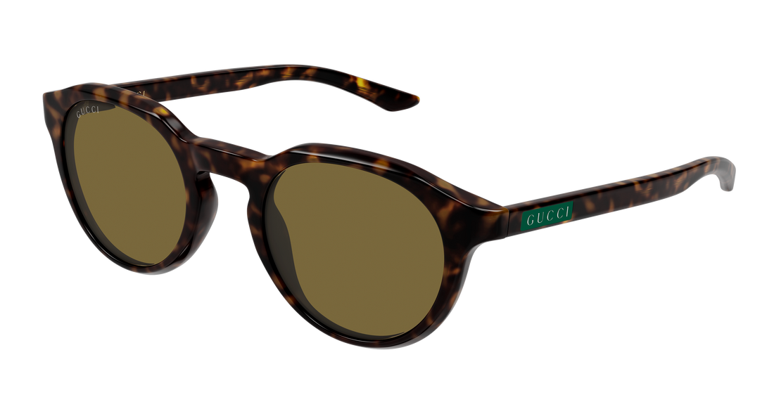 Óculos de sol gucci gg2079s 002 havana round/oval/panthos masculino tamanho 48mm - Vista principal