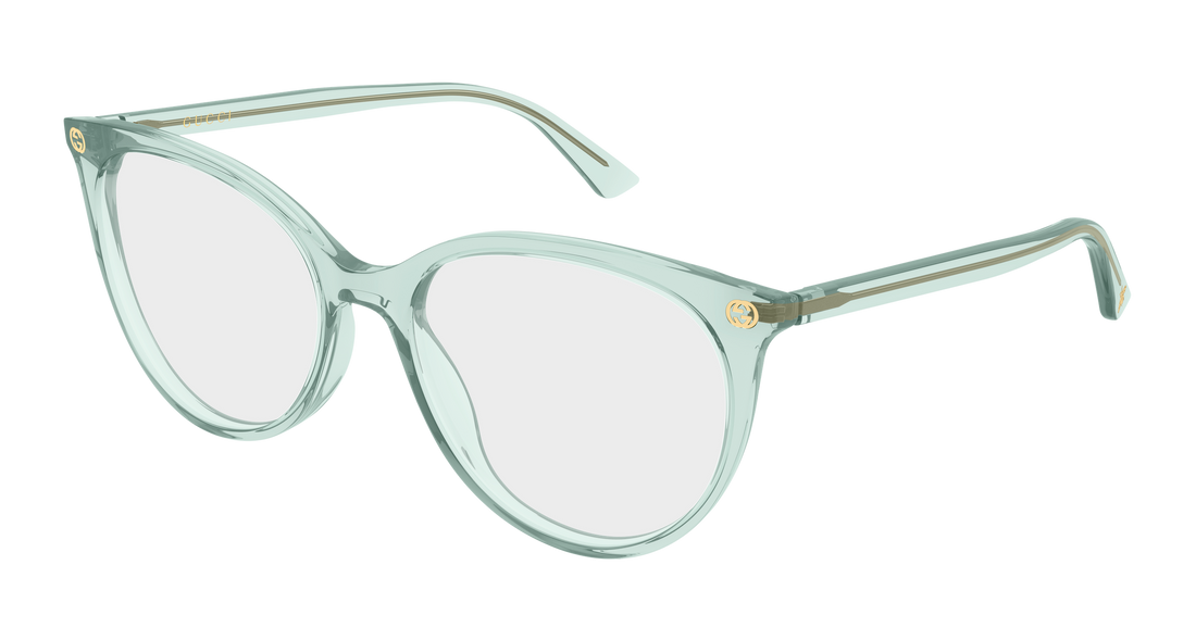Occhiali da vista gucci gg0093o 011 verde round/oval/panthos femenino taglia 53mm - Vista principale