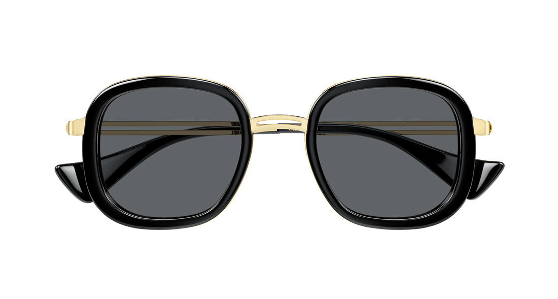 Óculos de sol valentino vg0062s 001 negro round/oval/panthos femenino tamanho 47mm - Vista de detalhe
