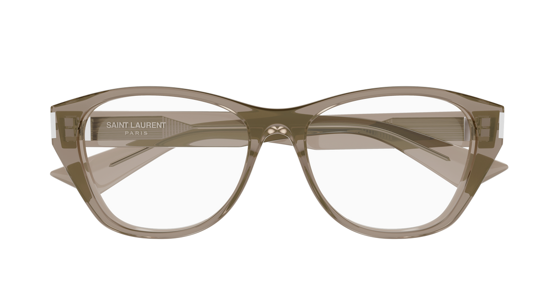 Óculos graduados saint laurent sl 929 003 marron cat eye femenino tamanho 55mm - Vista de detalhe