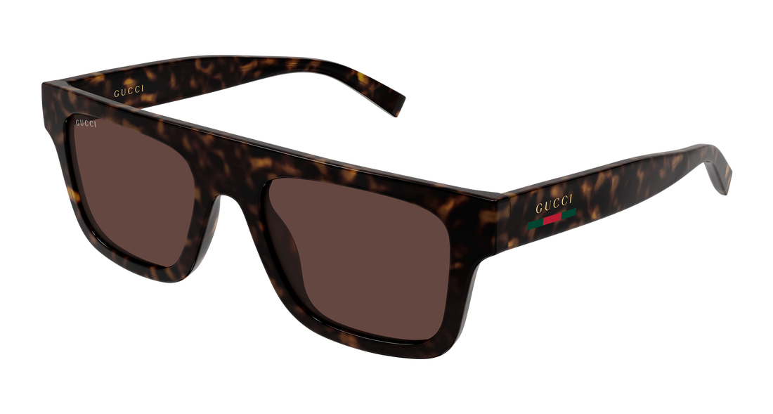Lunettes de soleil gucci gg2235s 002 havana rectangular / squared masculino taille 53mm - Vue principale
