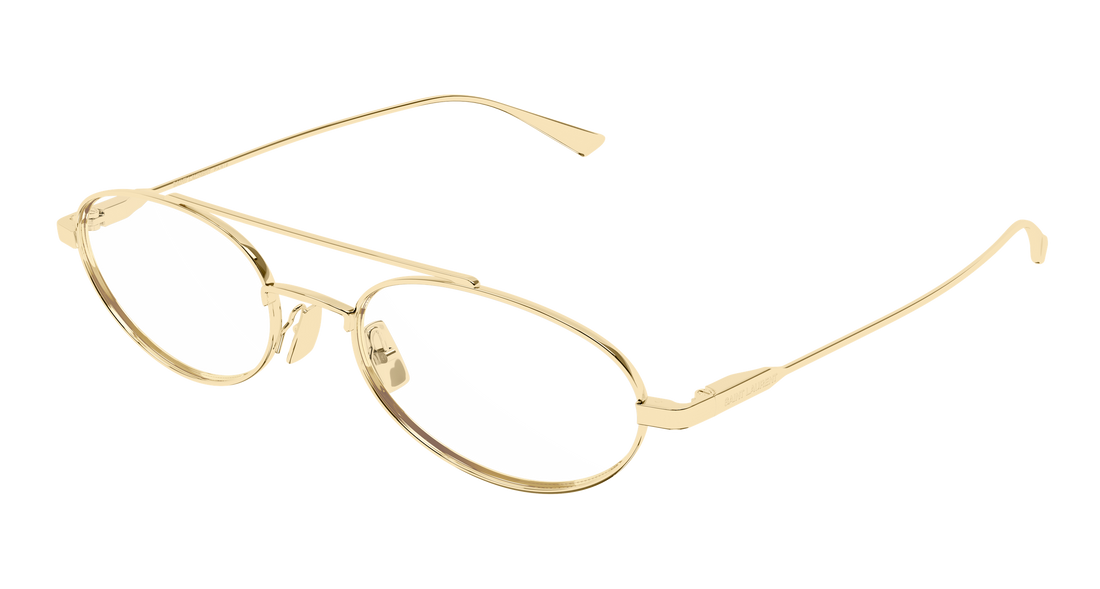 Prescription glasses saint laurent sl 951 opt 003 dorado pilot/navigator masculino size 53mm - Main view