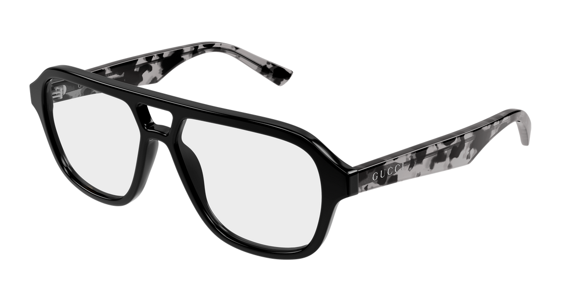 Óculos graduados gucci gg2183o 008 negro round/oval/panthos masculino tamanho 57mm - Vista principal