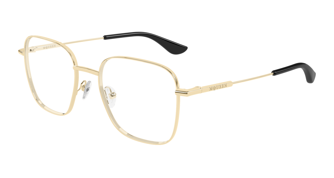 Brillen alexander mcqueen am0565o 002 dorado rectangular / squared femenino größe 51mm - Hauptansicht