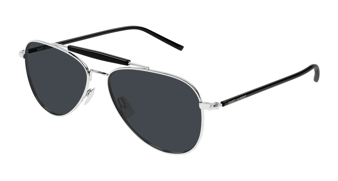 Óculos de sol saint laurent sl 864 002 plateado pilot/navigator unisex tamanho 57mm - Vista principal