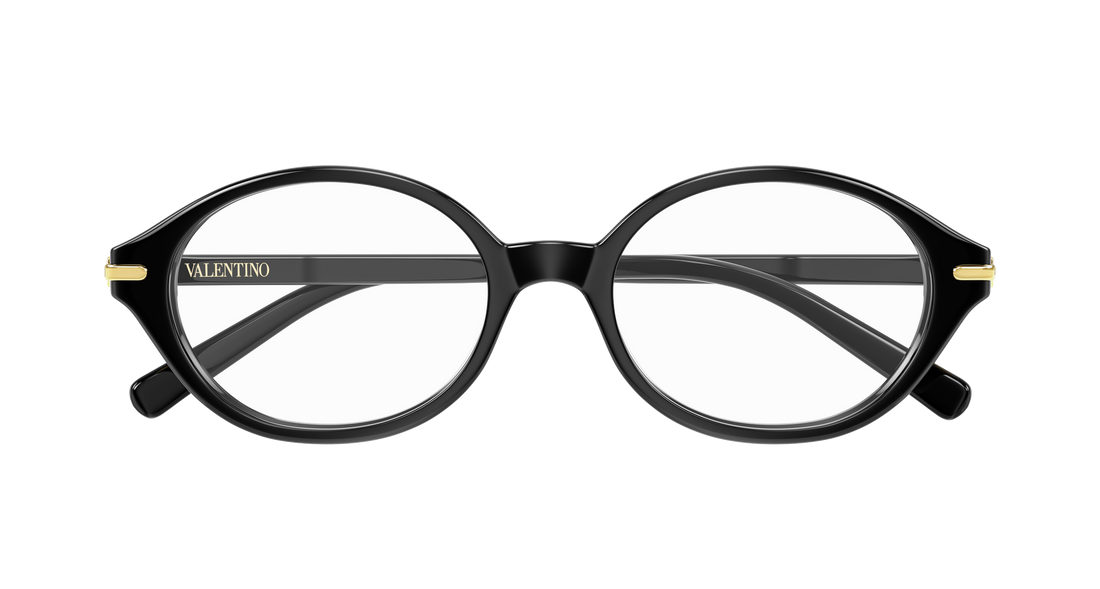 Occhiali da vista valentino vg0049o 001 negro round/oval/panthos femenino taglia 50mm - Vista dettagliata