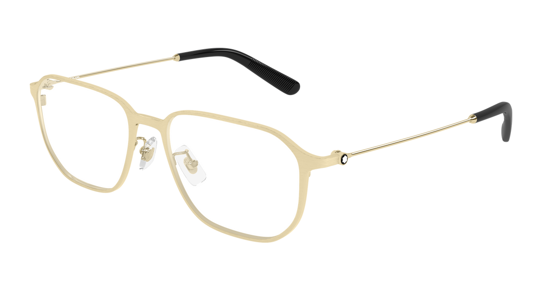 Óculos graduados montblanc mb0465oa 004 dorado geometrical/directional masculino tamanho 55mm - Vista principal