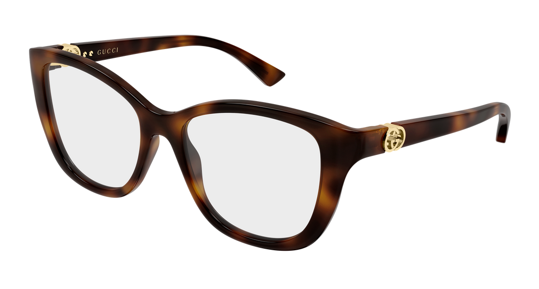 Briller gucci gg2195o 002 havana cat eye femenino størrelse 53mm - Hovedvisning