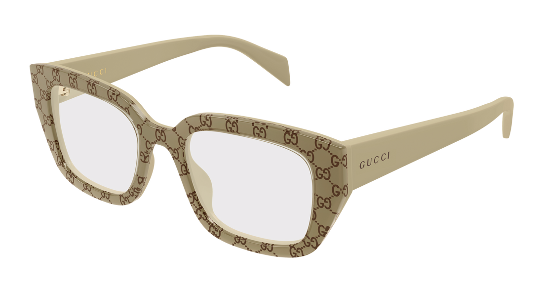 Occhiali da vista gucci gg2021o 005 beige cat eye femenino taglia 50mm - Vista principale