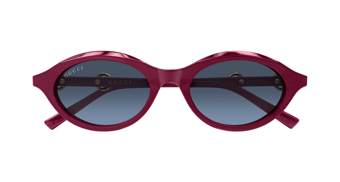 Óculos de sol gucci gg2215s 004 rojo round/oval/panthos femenino tamanho 51mm - Vista de detalhe