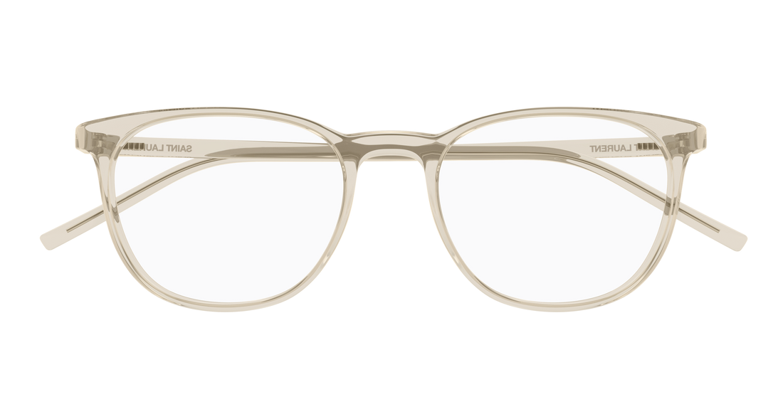 Lunettes de vue saint laurent sl 884 004 beige round/oval/panthos unisex taille 51mm - Vue détaillée