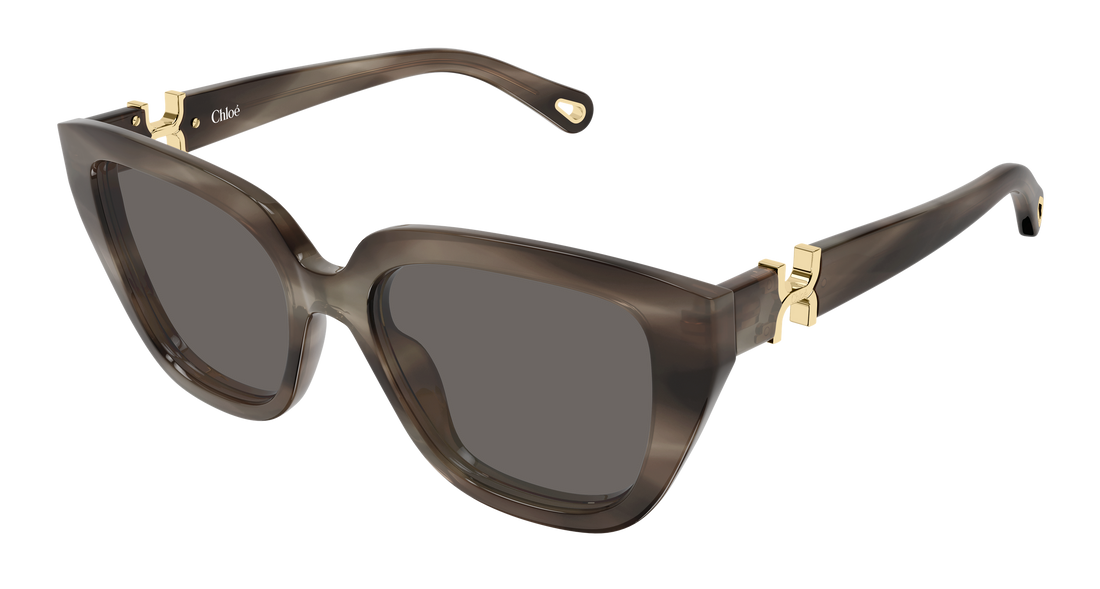 Óculos de sol chloé ch0410s 002 havana cat eye femenino tamanho 53mm - Vista principal