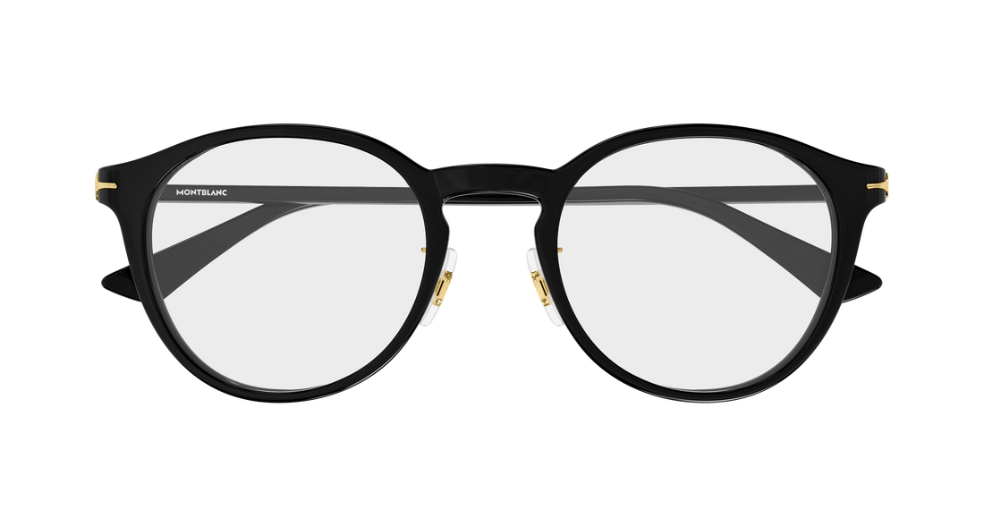 Glasögon montblanc mb0530oa 001 negro round/oval/panthos masculino storlek 50mm - Detaljvy