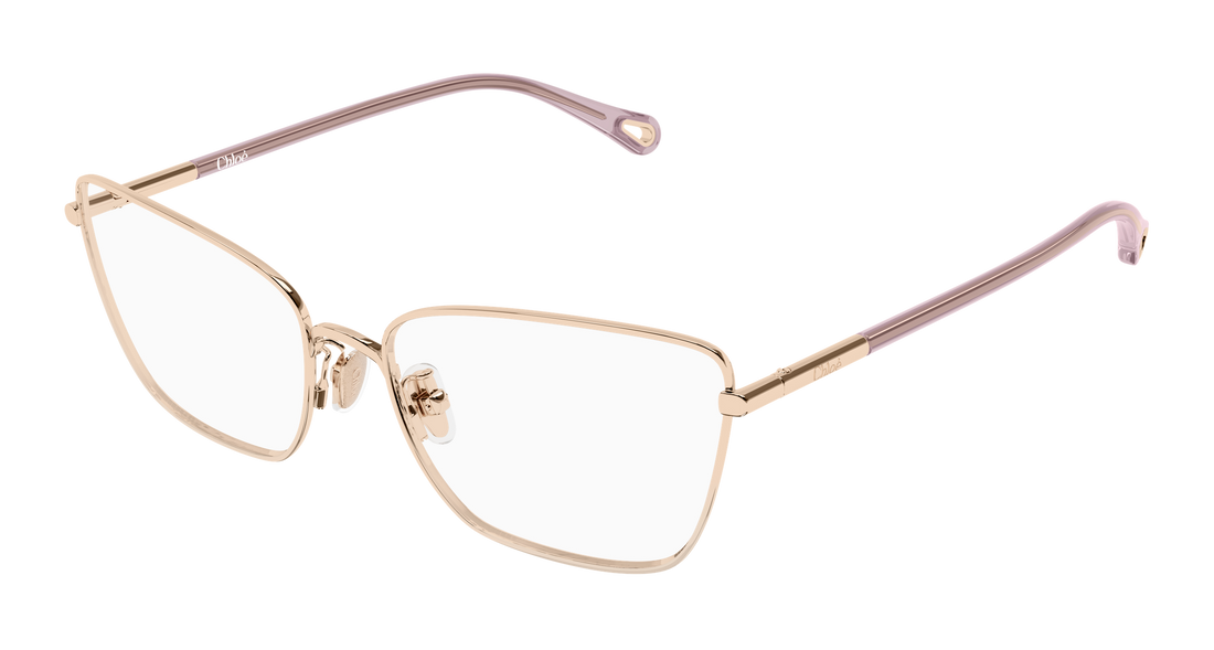 Óculos graduados chloé ch0403o 001 dorado cat eye femenino tamanho 54mm - Vista principal