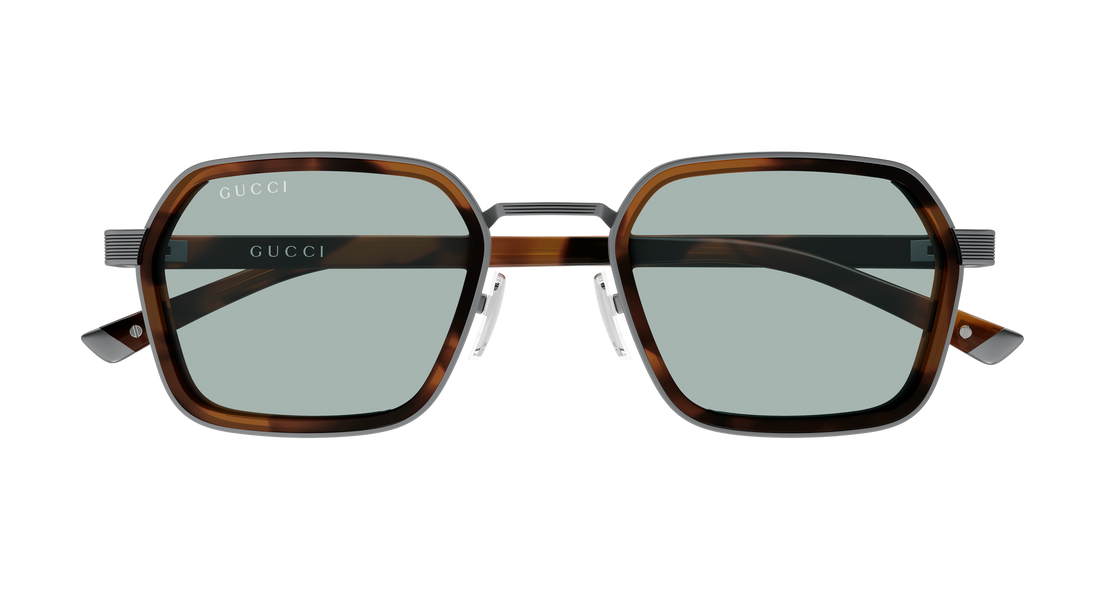 Lunettes de soleil gucci gg2074s 002 plateado rectangular / squared masculino taille 51mm - Vue détaillée