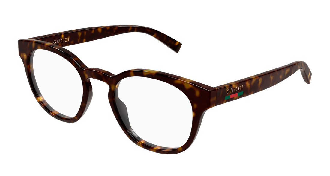 Brillen gucci gg1859o 005 havana round/oval/panthos masculino größe 52mm - Hauptansicht