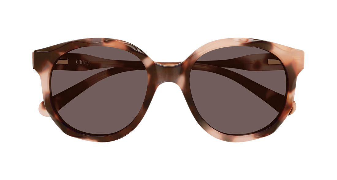 Solbriller chloé cc0019s 006 havana round/oval/panthos infantil størrelse 47mm - Detaljeret visning