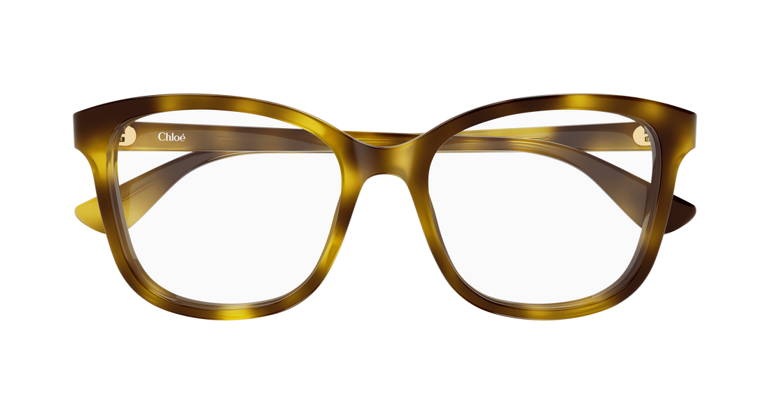 Óculos graduados chloé ch0393o 002 havana cat eye femenino tamanho 54mm - Vista de detalhe
