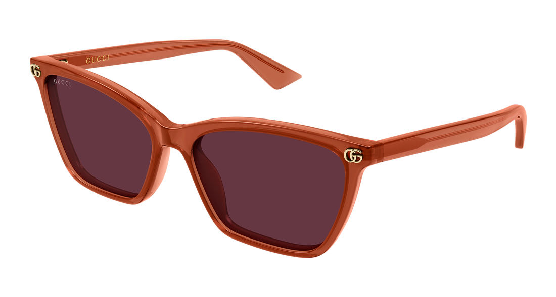 Lunettes de soleil gucci gg2111s 004 naranja cat eye femenino taille 56mm - Vue principale