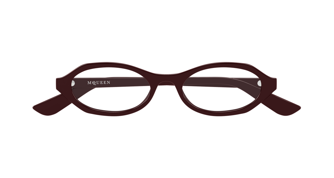 Brillen alexander mcqueen am0559o 003 rojo round/oval/panthos femenino größe 51mm - Detailansicht