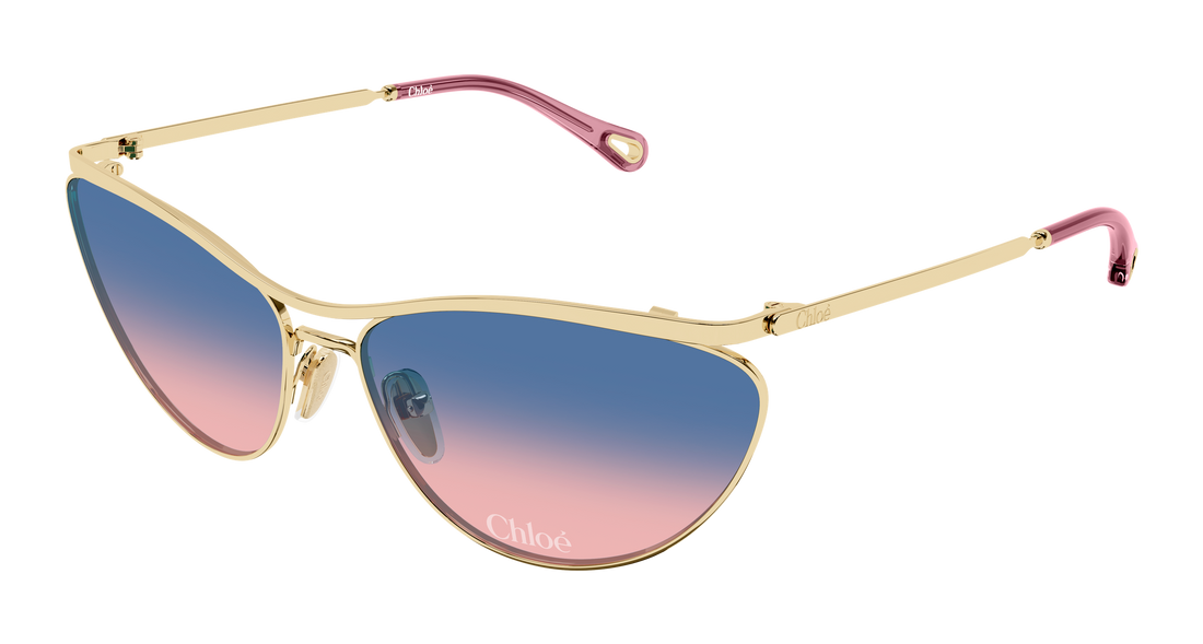 Óculos de sol chloé ch0386s 001 dorado geometrical/directional femenino tamanho 62mm - Vista principal