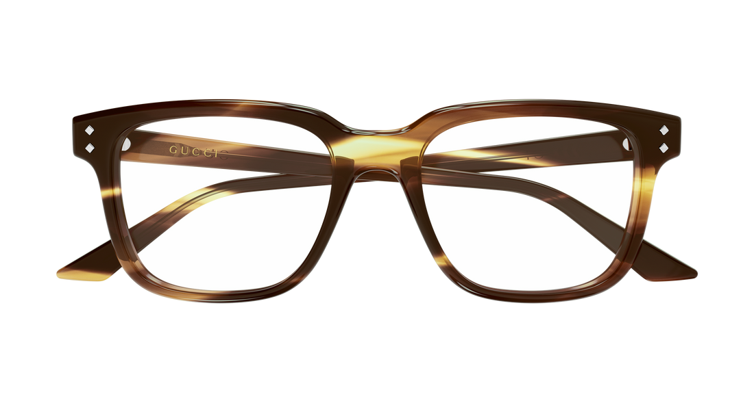 Occhiali da vista gucci gg2131o 006 havana rectangular / squared masculino taglia 53mm - Vista dettagliata