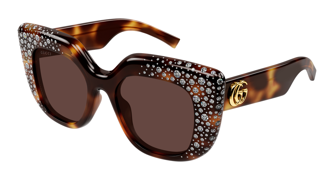 Lunettes de soleil gucci gg2030s 006 havana rectangular / squared femenino taille 50mm - Vue principale